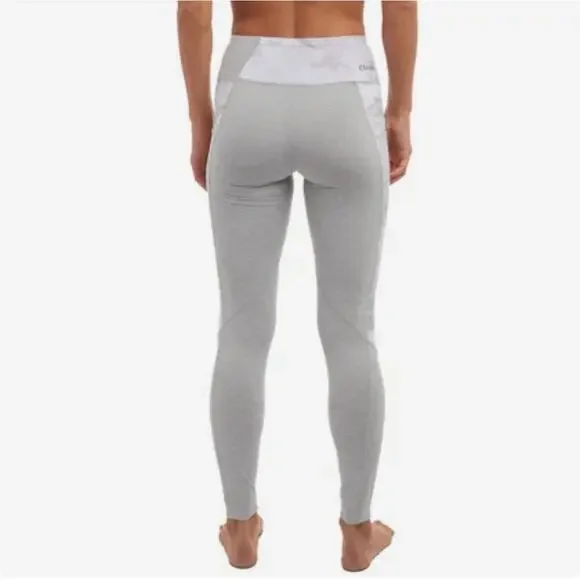 Pelagic Leggings Gray on Gray Fish Print, Size L - Picture 4 of 6